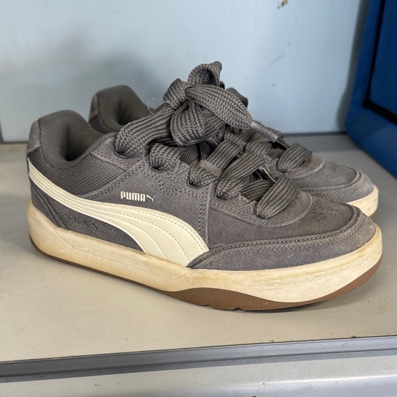 Puma Charcoal and Beige Sneakers - Picture 1 of 9